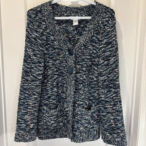 Vintage Laura Cozy Bouclé Marled Cottagecore Knit Cardigan